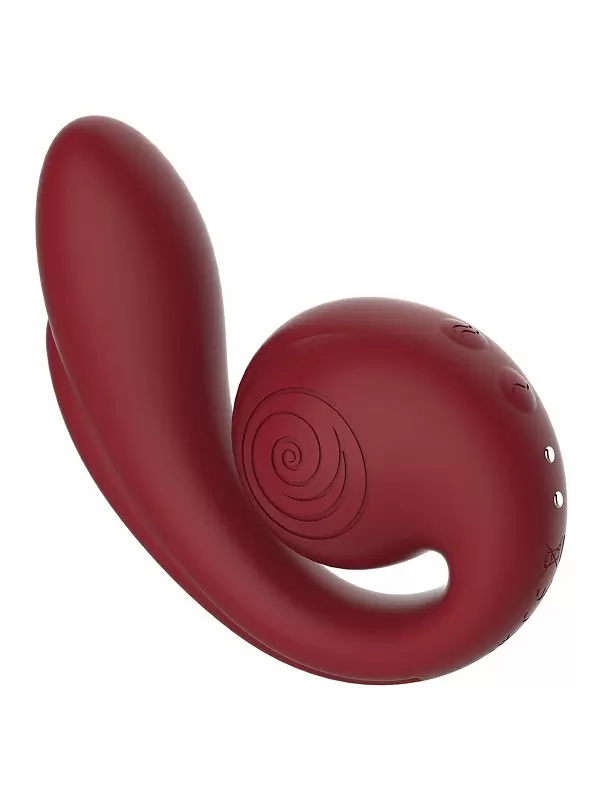 Инновационный тройной вибратор SVibe GIZI Pro, клиторная и анальная стимуляция, 3 мотора, бордовый