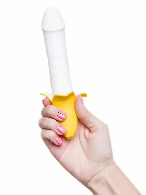 Экзотический вибратор-пульсатор JOS B-nana, с фрикциями, 8 режимов, 19 см