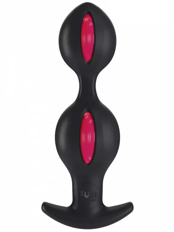 Анальные шарики Fun Factory B BALLS, со смещенным центром тяжести, 12,5 см, черный с красным