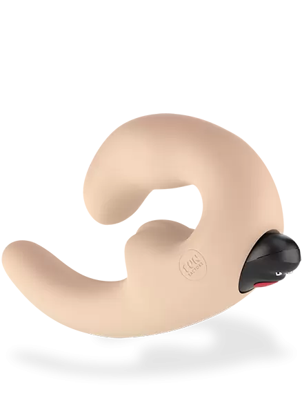 Анатомический страпон Fun Factory Sharevibe, безремневой, со съемной вибропулей, 22 см, бежевый