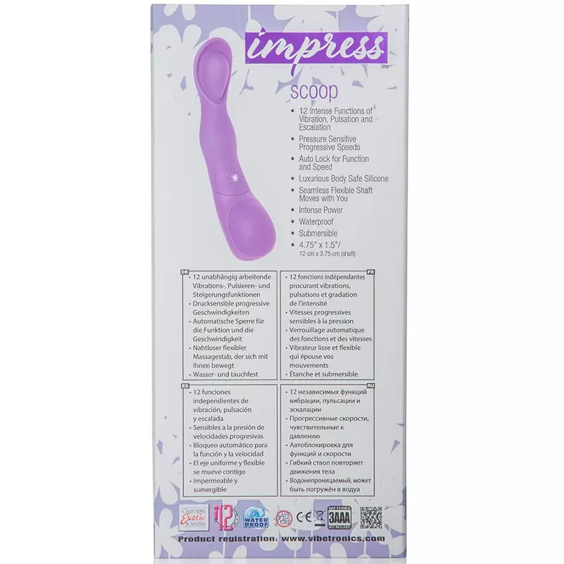 Вибромассажер Impress Scoop – фиолетовый