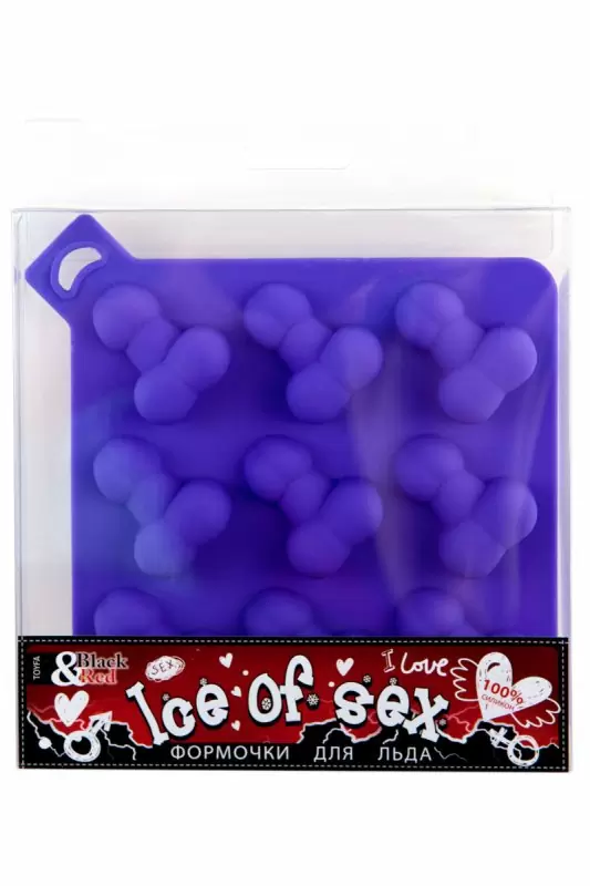 Формочка для льда в виде пениса TOYFA Black&Red – синий
