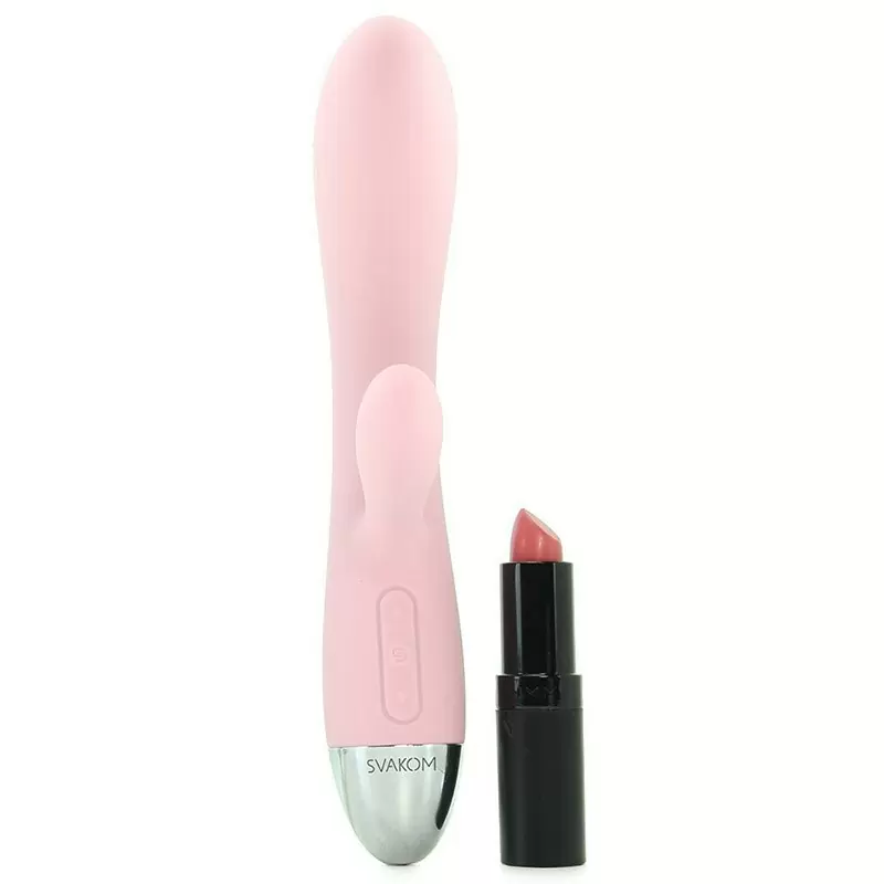 Двойной вибромассажер Alice с интеллектуальным режимом – нежно розовый	