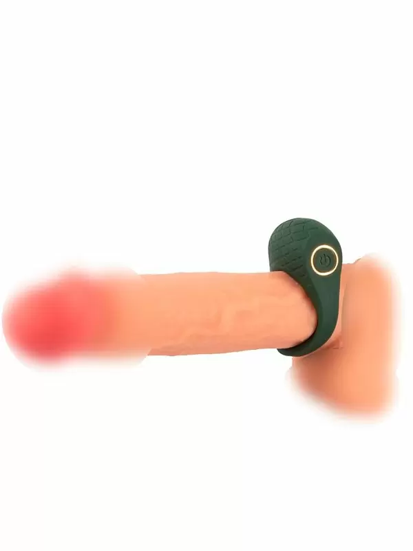 Эрекционное виброкольцо Emerald Love Luxurious, 10 режимов, диаметр 3 см, зеленый