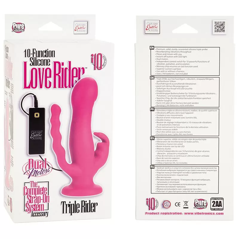 Трехголовый фаллоимитатор Triple Riders с вибрацией