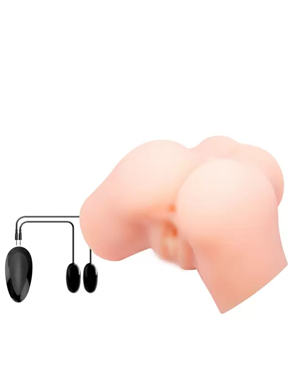 Реалистичный мастурбатор Baile Samantha, 17,5 см, мини-полуторс с двумя вибропулями, с проводным пультом