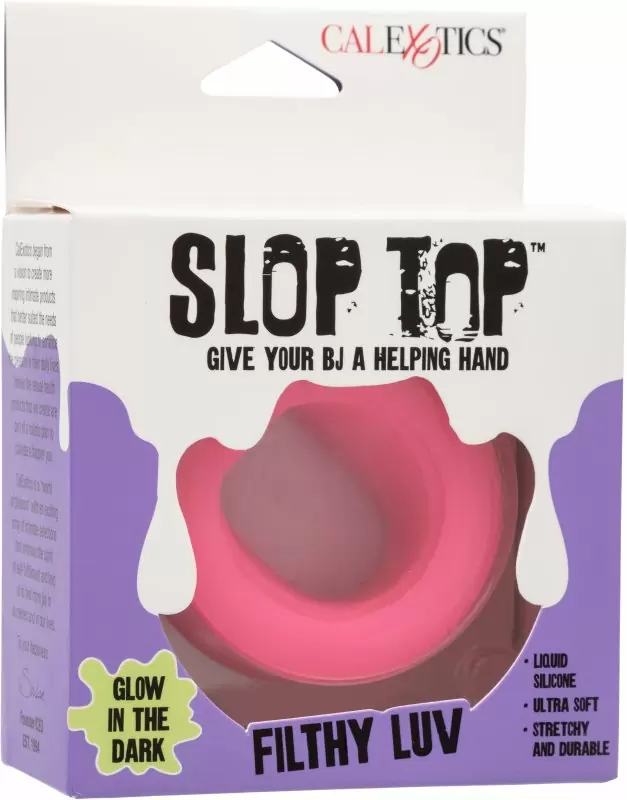 Эрекционное кольцо-бампер SLOP TOP FILTHY LUV, диаметр 3 см, силикон, светящийся, розовый