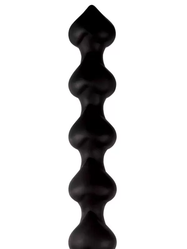 Тектсурированные анальные бусы Perles DAmour - Black