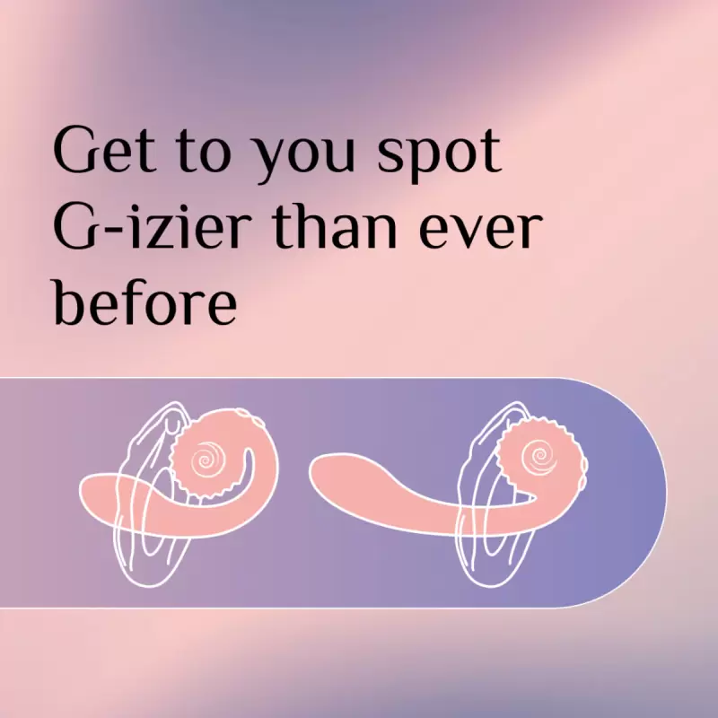 Анатомический вибратор SVibe GIZI, непрерывная стимуляция, 2 мотора, 5 режимов работы, персиковый