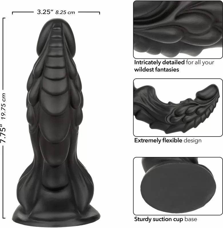 Необычный фаллоимитатор Monster Dong The Martian, 19,75 см, тентакля, силикон, черный