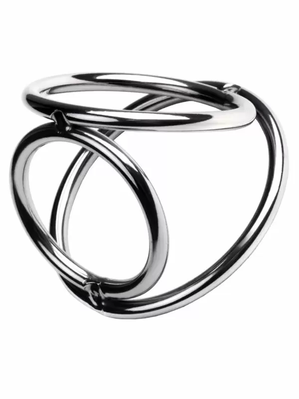 Бондаж для пениса TOYFA Metal – серебристый, S