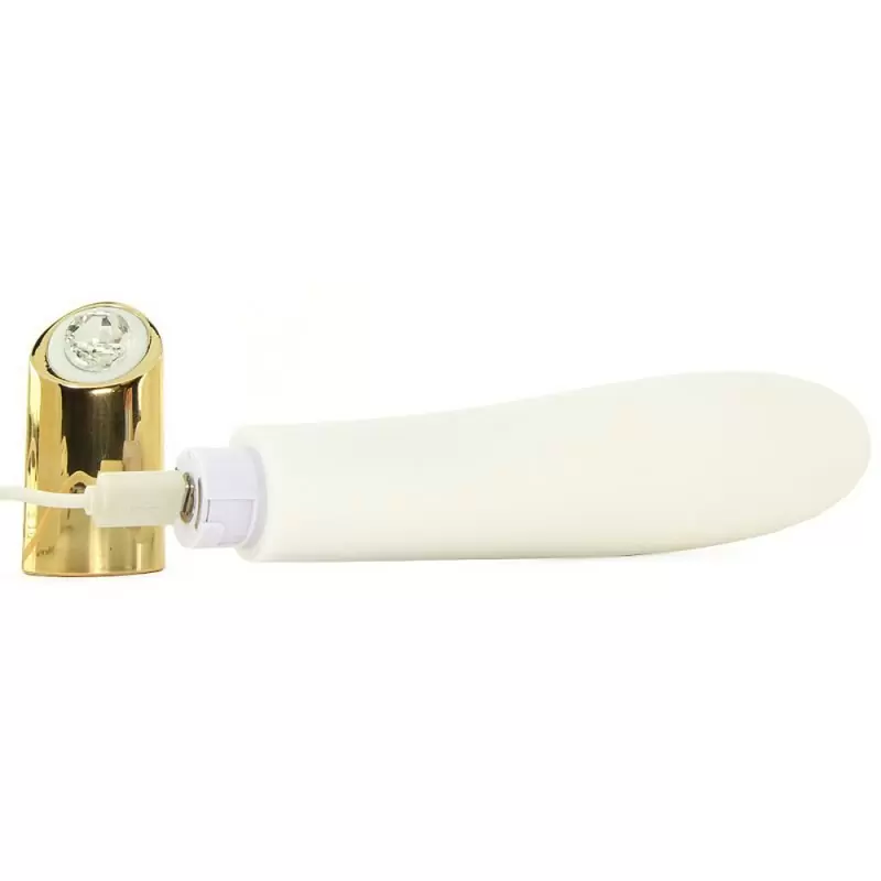 Элегантный перезаряжаемый вибромассажер Callie Vibrating Wand – белый