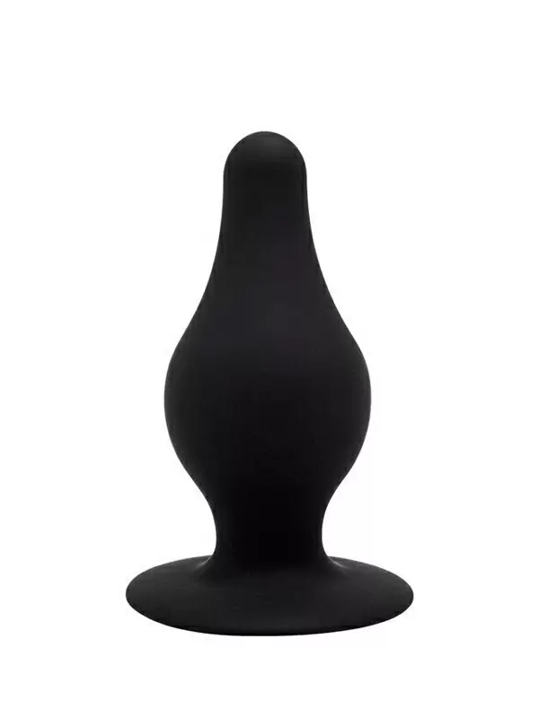 Термореактивная анальная пробка SILEXD Plug Model 2, с заострённым кончиком, 6,4 см, силикон, черный