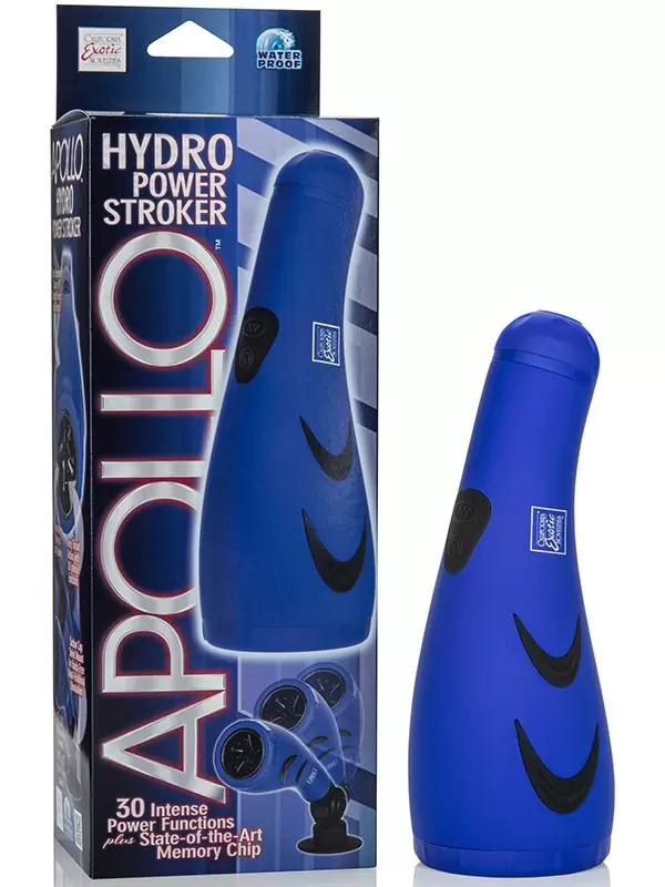 Мастурбатор Apollo Hydro Power Stroker с вибрацией – голубой	