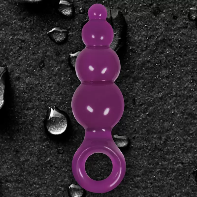 Анальная пробка с кольцом Jolie Ripples Mini – фиолетовая