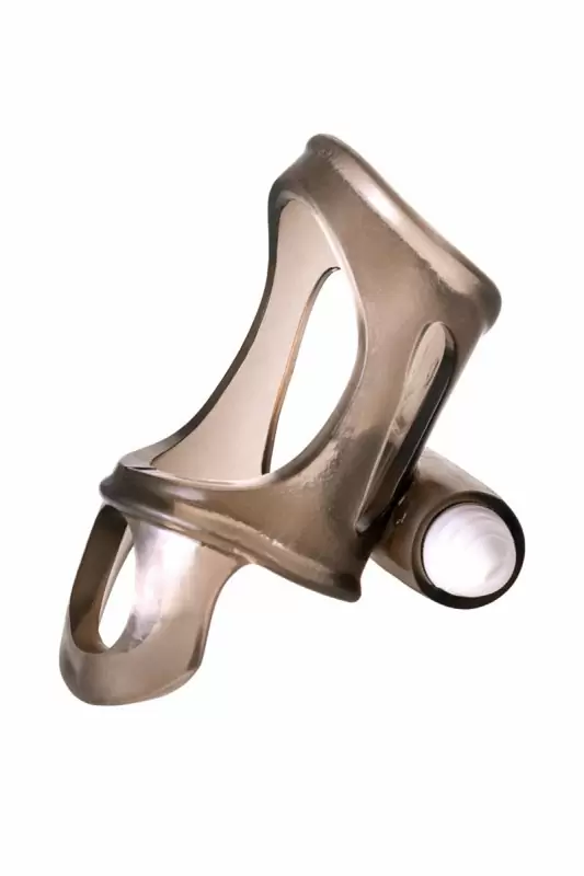 Эрекционная насадка на пенис TOYFA XLover с вибрацией – серый