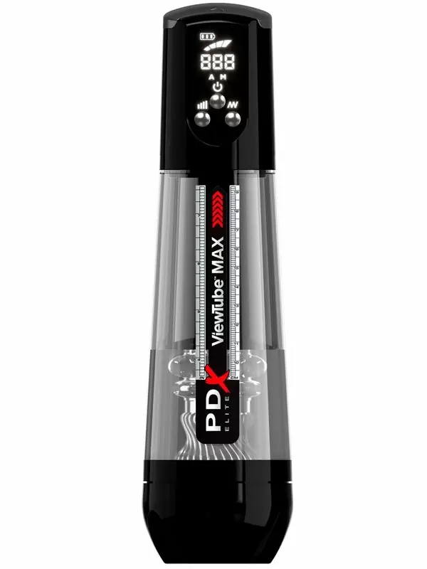 Автоматический вибромастурбатор Pipedream ViewTube Max View, с LED-подсветкой, 4 режима всасывания, ТПЕ
