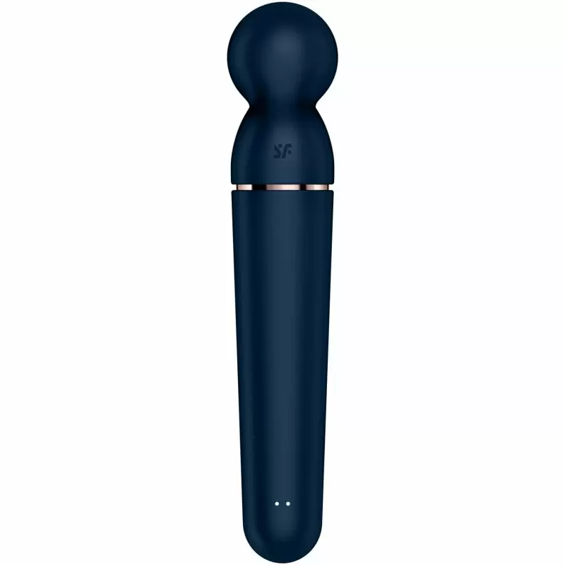 Элегантный вибратор Satisfyer Planet Wand-er, 22 см, силикон, синий