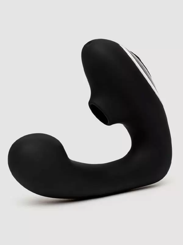 Компактный вибратор-кролик Fifty Shades of Grey Greedy Girl Duet, технология Pleasure Air, 12,5 см, черный