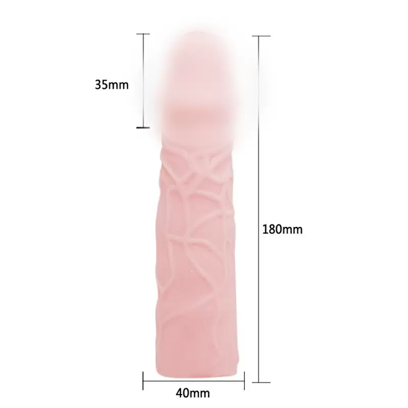 Удлиняющая насадка-фаллос Big Man с закрытой головкой – телесный