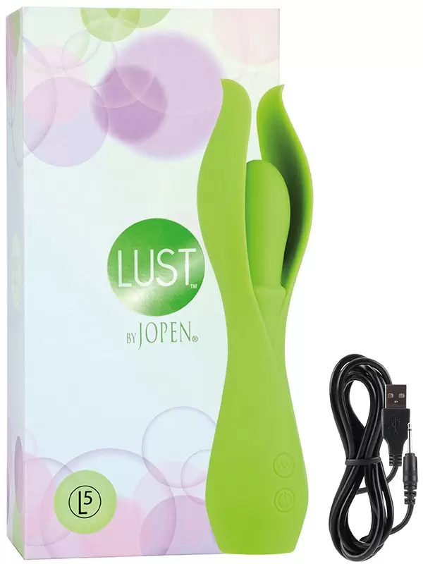 Вибромассажер с лепестками Lust by Jopen L5 – зеленый