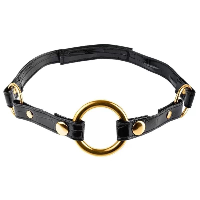 Кляп-рамка Fetish Fantasy Gold черный с золотом