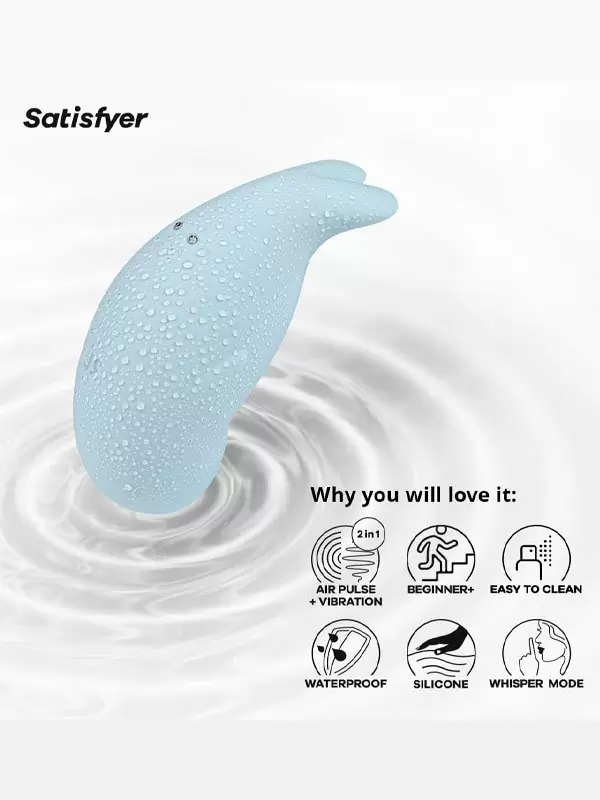 Вакуумно-волновой стимулятор клитора Seal You Soon, 12 режимов, в форме тюленя, 11 см