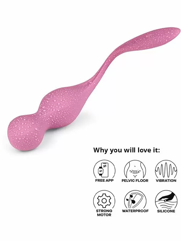 Вагинальные виброшарики Love Birds 1, 22.2 см, 12 режимов, розовый