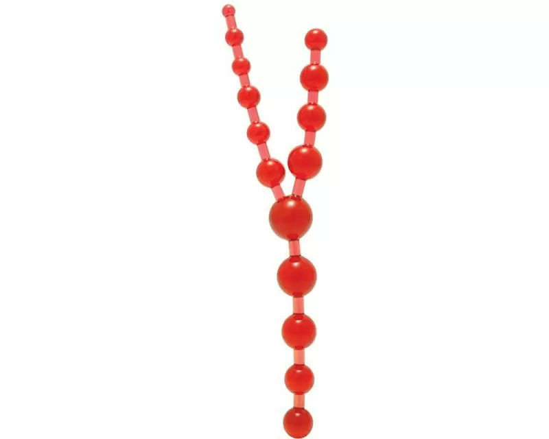 Тройные анальные шарики Triple Anal Pleasures – красный