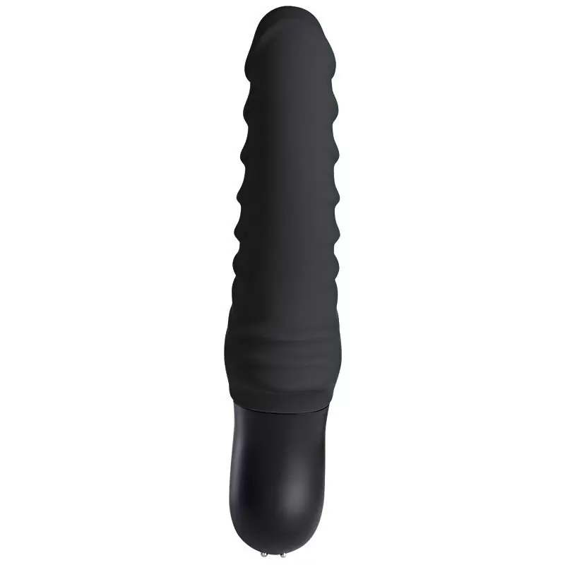 Ребристый пульсатор Stronic Drei, 24 см, 10 режимов, черный