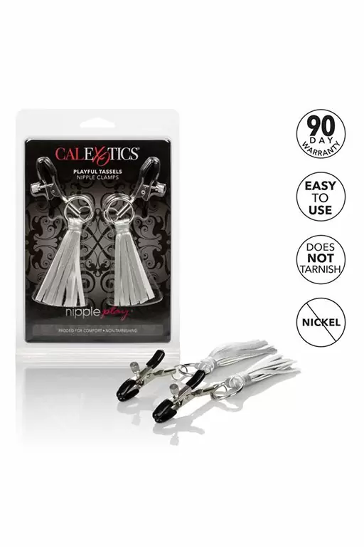 Зажимы для сосков Nipple Play Playful с кисточками - серебристый