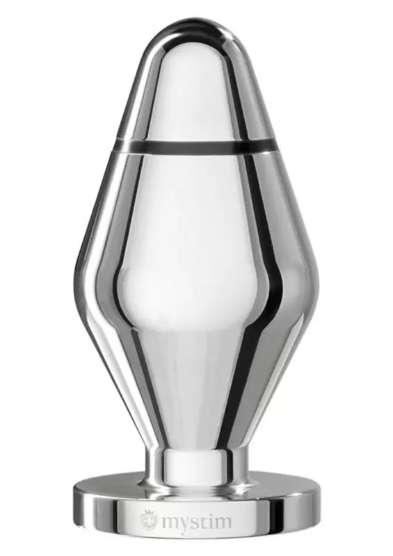 Малая анальная пробка Little John S с электростимуляцией – серебристый