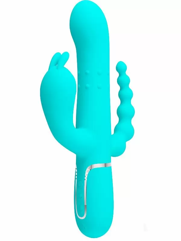 Тройной Вибратор-кролик Baile, 7 режимов, вращающиеся шарики