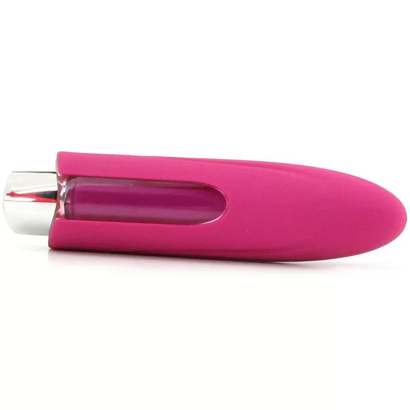 Дизайнерский мини массажер с насадкой Nyx - Pink