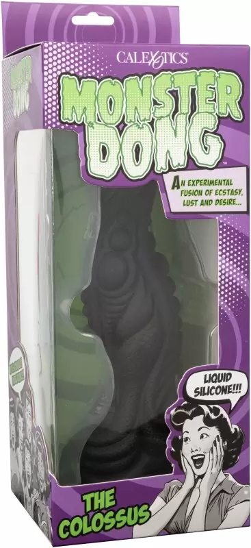 Необычный фаллоимитатор Monster Dong The Colossus, 24,75 см, тентакля, силикон, черный 