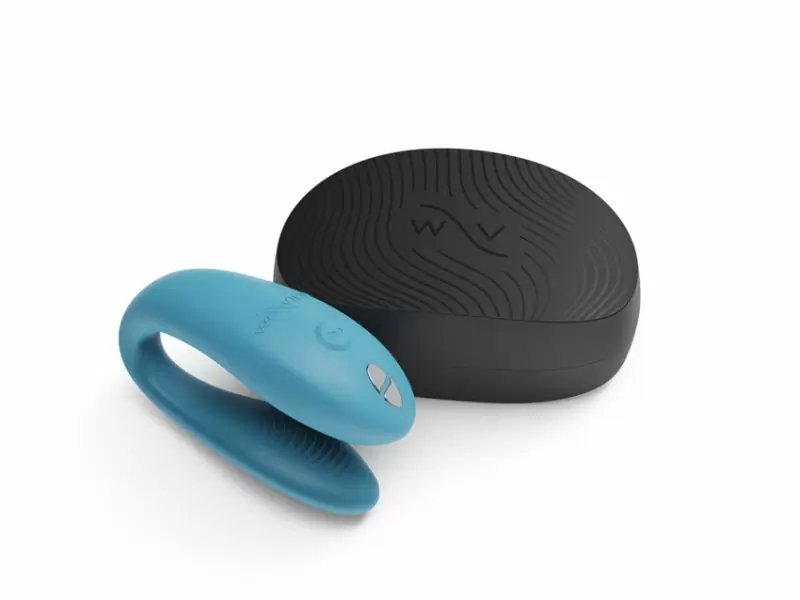 Вибратор для пар We-Vibe Sync Go, управление через приложение, 7,5 см, голубой