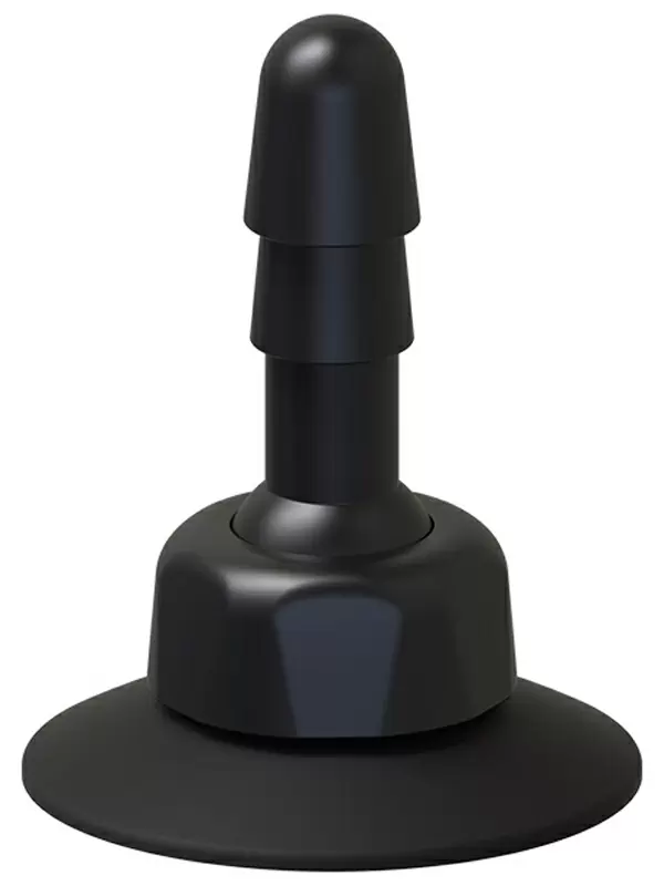 Фиксирующийся плаг для крепления фаллоимитаторов или насадок для страпонов Doc Johnson Deluxe 360° Swivel Suction Cup Plug, Vac-U-Lock, 11,4 см, АБС-пластик, черный 