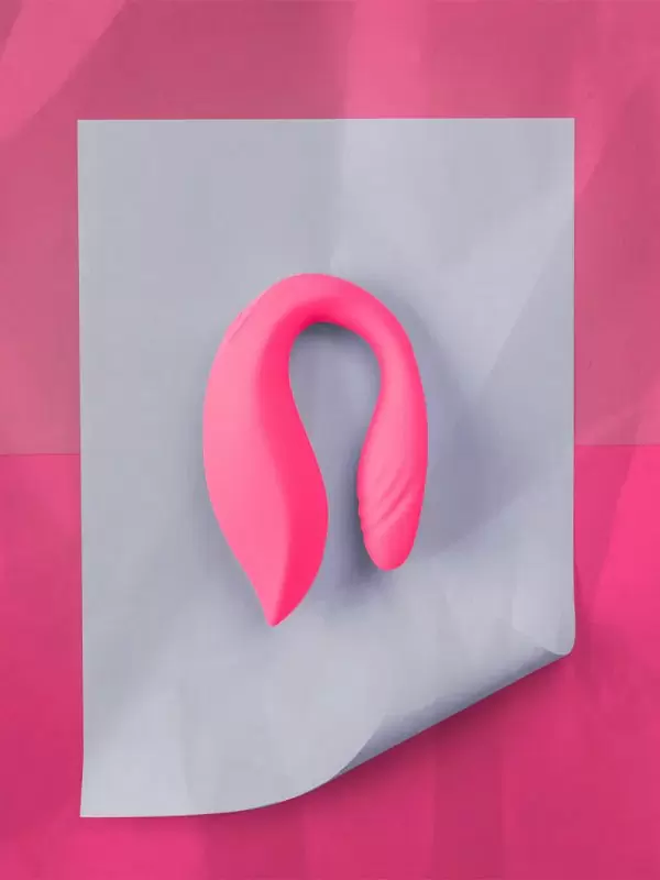 Парный вибратор Couple Toy with Remote Control, с пультом Д/У, 10 см, 10 скоростей, розовый