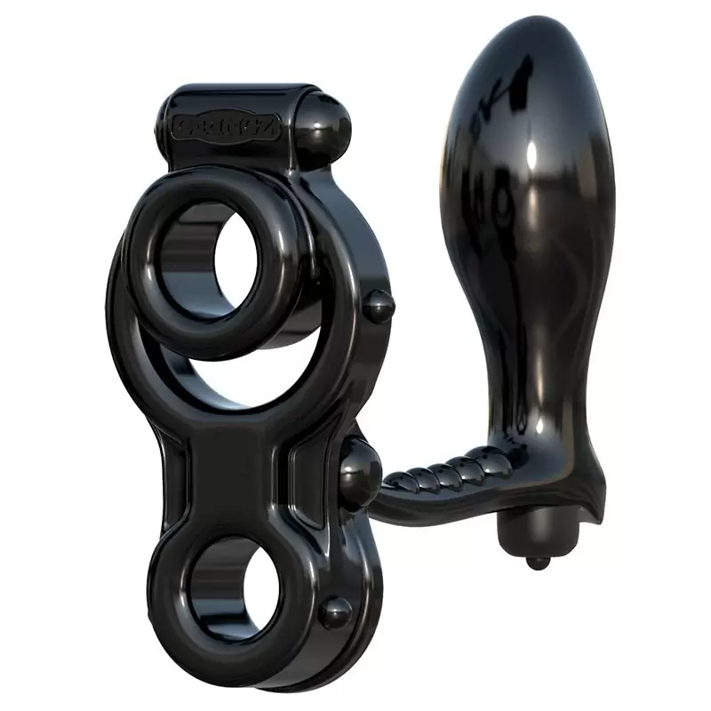 Эрекционное кольцо Ironman Ass-Gasm  с анальной стимуляцией и вибрацией – черный