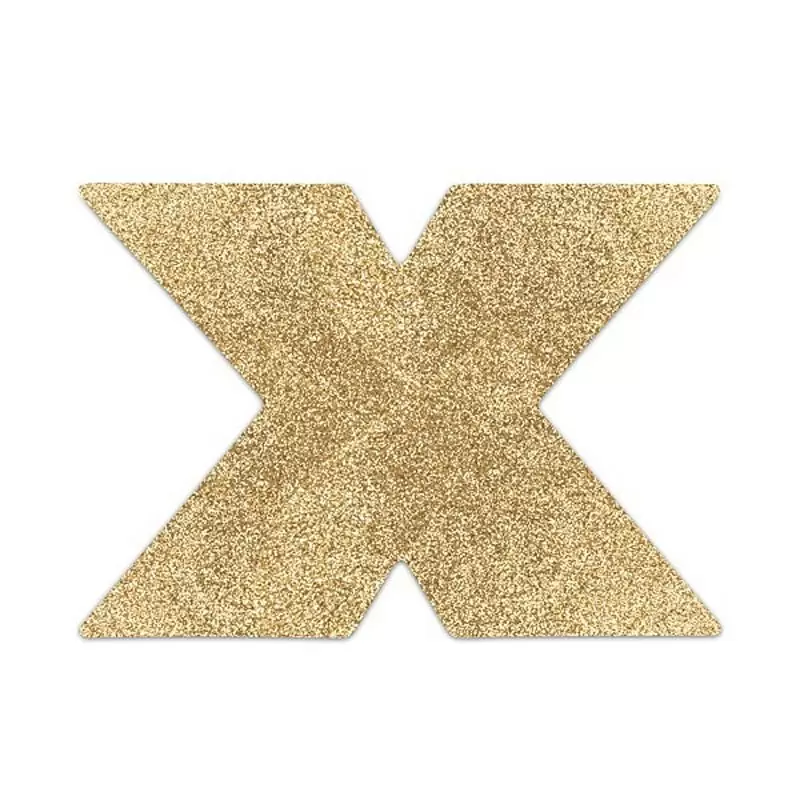 Украшение на грудь Flash Cross в виде креста – золотистый