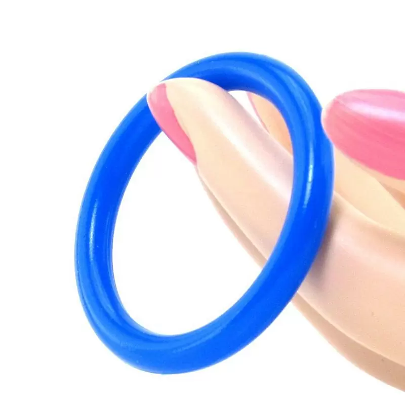 Набор из двух эрекционных колец Silicone Cock Ring Set разного диаметра – голубой
