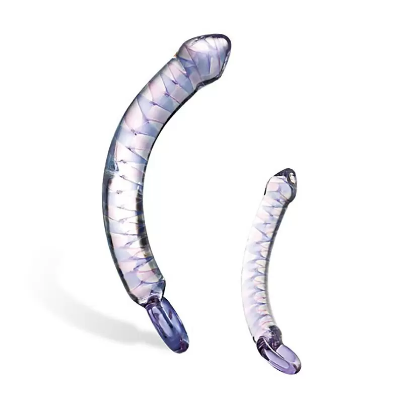 Стимулятор U-Turn Love Cane с ручкой в форме кольца - прозрачный