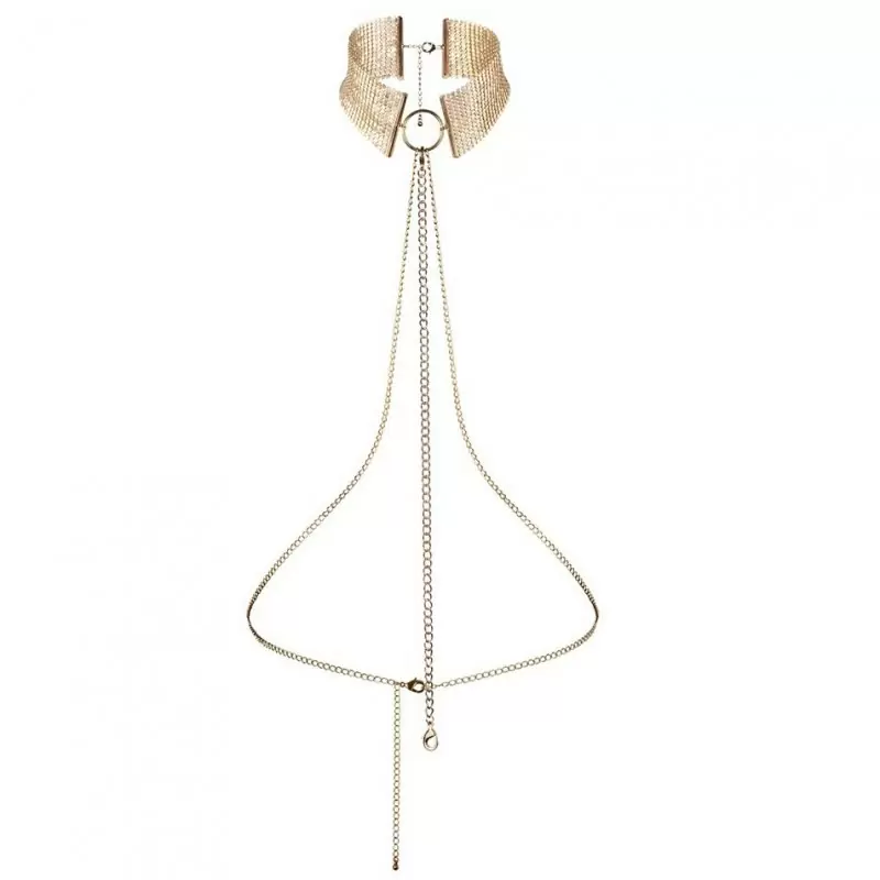 Ошейник из металлической сетки Metallic Mesh Collar – золотистый