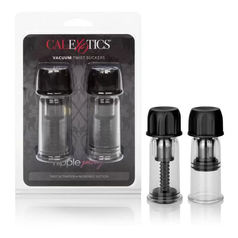 Вакуумные поршневые помпы для сосков Vacuum Twist Suckers, 10,2 см, диаметр 3,8 см, черный