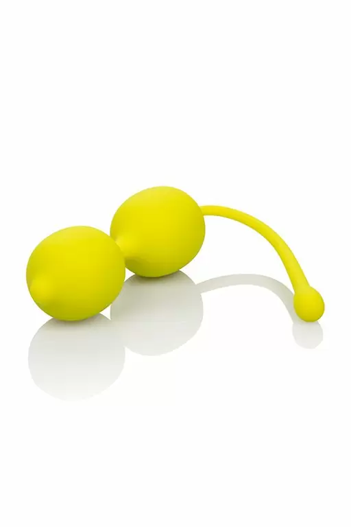 Оригинальные вагинальные шарики Kegel Training Set Lemon в форме лимонов - желтый
