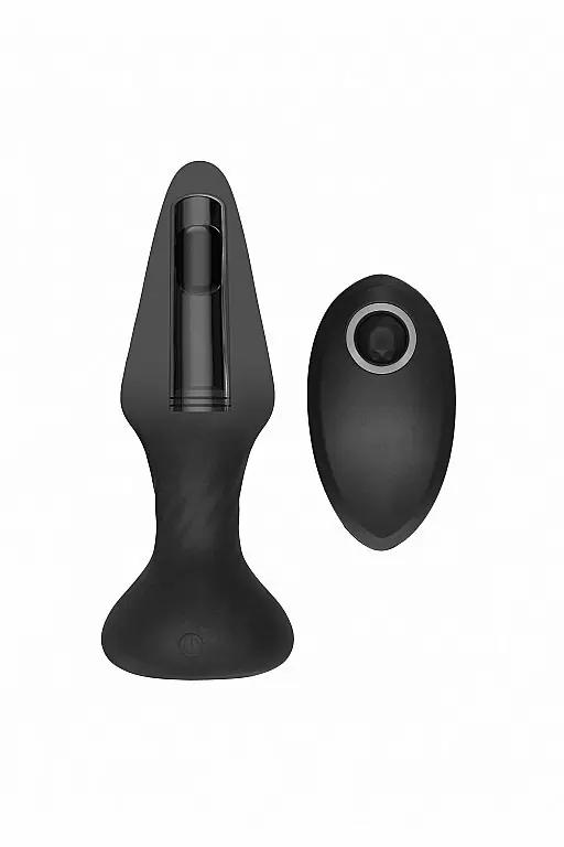 Анальный вибратор No. 81 - Rechargeable Remote Controlled Butt Plug - Black