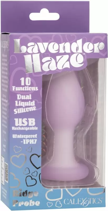 Элегантная анальная вибропробка LAVENDER HAZE RIDGE PROBE, 10 режимов, 9,5 см, лавандовый