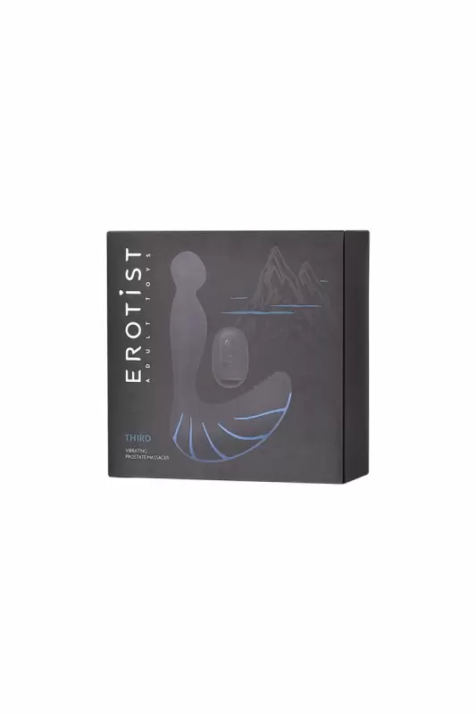 Черный массажер простаты Erotist 10,7 см. Силикон