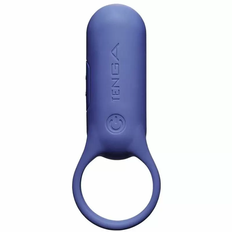 Эрекционное кольцо Tenga paiRING+ с усиленной вибрацией, индиго