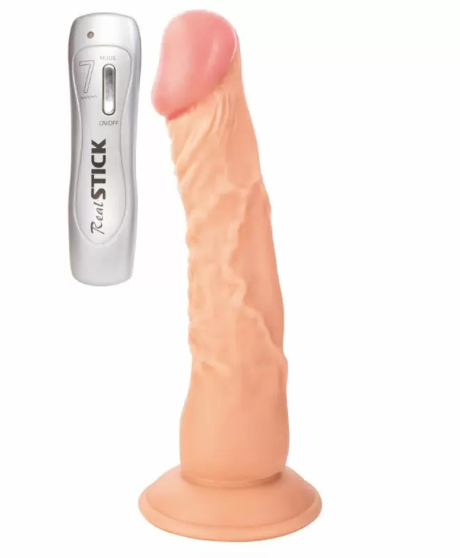 Виброреалистик TOYFA RealStick Nude 8,8” на присоске – телесный
